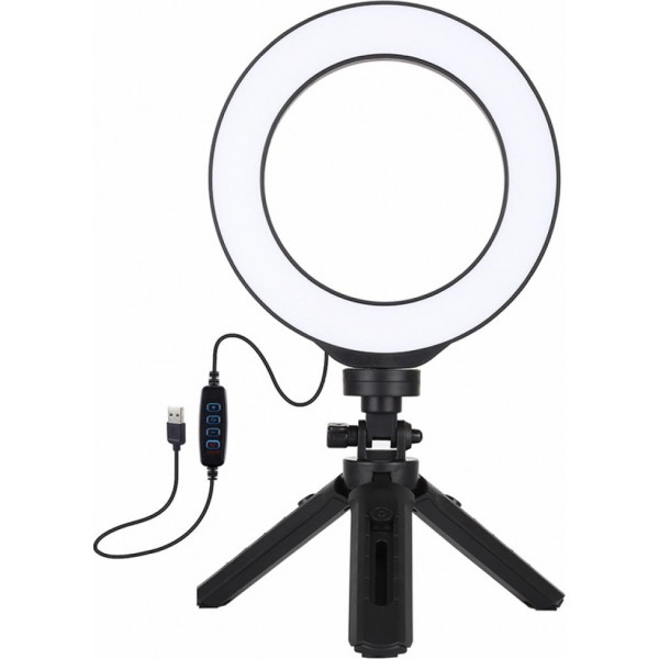 Набір для блогера Puluz Ring USB LED lamp PKT3059B 6.2'' + настольный трипод  (PKT3059B)