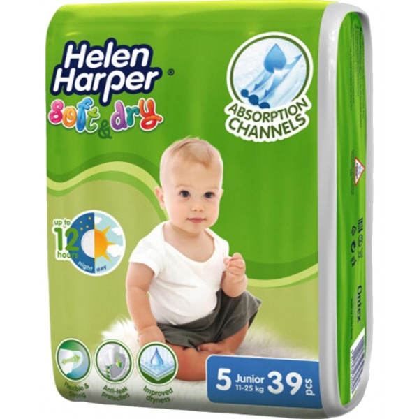 Одноразові підгузки Helen Harper SoftDry Junior 15-25 кг 39 шт. (5411416060154)