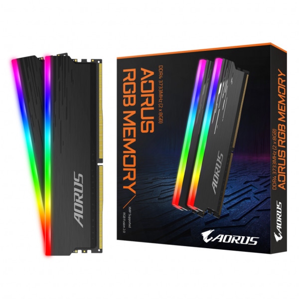 Память DDR Gigabyte DDR4 16Gb(2x8Gb) 3733Mhz RGB Fusion 2.0 AORUS Memory boost (GP-ARS16G37D)