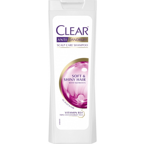 Шампунь жіночий CLEAR М'які та блискучі 400 мл (8717644166222)
