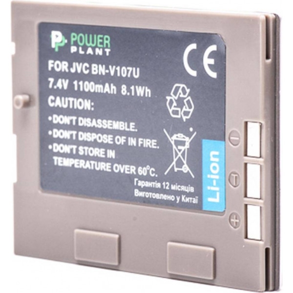 Акумулятор для фотокамери PowerPlant JVC BN-V107U 1100mAh (DV00DV1185)