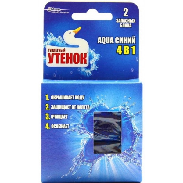 Туалетний блок SC Johnson Аква 4 в 1 Синій запаска (5000204739039)
