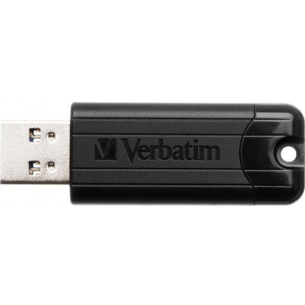 Флеш USB Verbatim 64GB PinStripe Black USB 3.0 (49318)