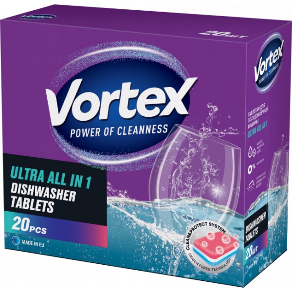Таблетка для посудомийної машини Vortex 20 шт. (4823071618587)