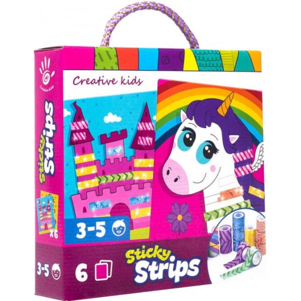 Стікерна мозаїка Vladi Toys Sticky strips. Єдиноріг (VT4433-03)