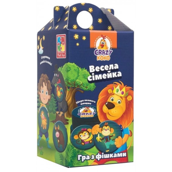 Настільна гра карткова (5-7 років) Vladi Toys Весела сімейка, рус. (VT8033-06)