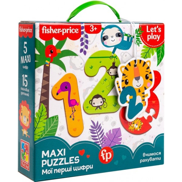 Пазли картонні (3-4 роки) Vladi Toys Maxi Fisher-Price. Мої перші цифри, укр. (VT1711-07)