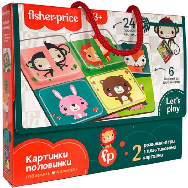 Настільна гра карткова (3-4 роки) Vladi Toys Fisher-Price. Картинки-половинки (VT2100-09)