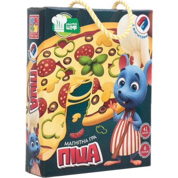 Настільна гра магнітна (3-4 роки) Vladi Toys "Піца" (укр) (VT3004-02