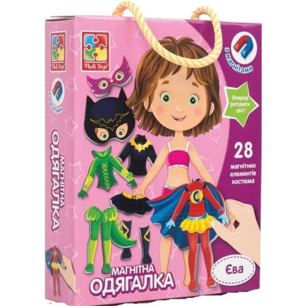Настільна гра магнітна (5-7 років) Vladi Toys одягашка "Єва", укр. (VT3702-08)
