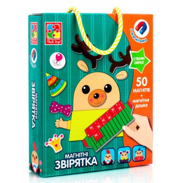Настільна гра магнітна (3-4 роки) Vladi Toys Звірятка (укр) (VT3702-16)