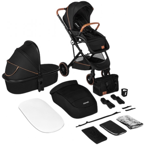 Коляска універсальна 2 в 1 Lionelo Riya 2IN1 Black Onyx