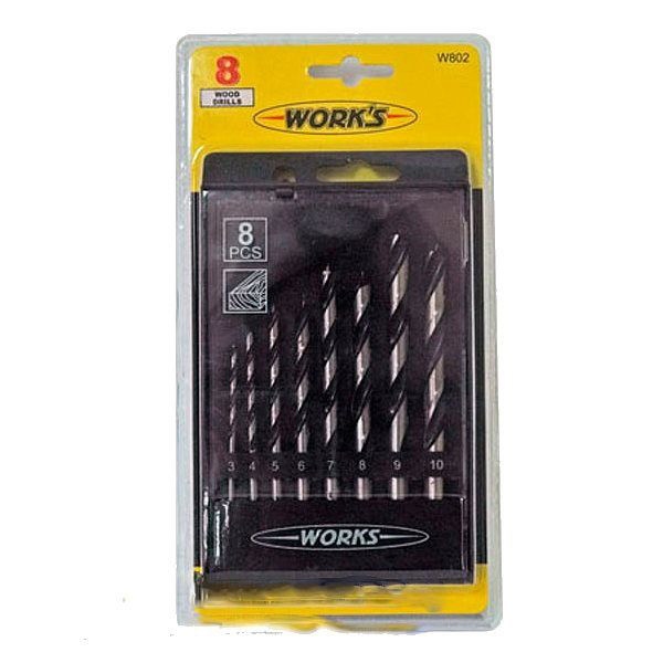 Набір свердел Works 8 шт. (W802)