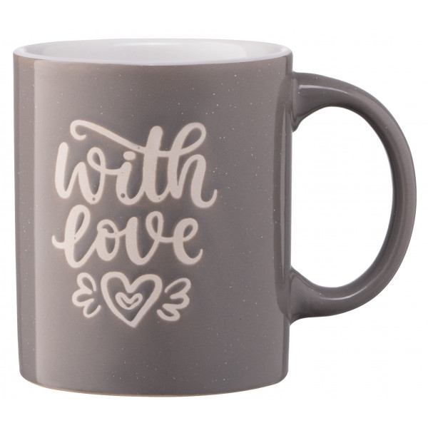 Чашка Ardesto With Love 330 мл Grey (AR3470GR)