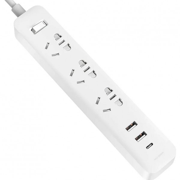 Мережевий фільтр Xiaomi Mi Power Strip 20W FastCharge 3sock+2USB+1TypeC (XMCXB05QM)