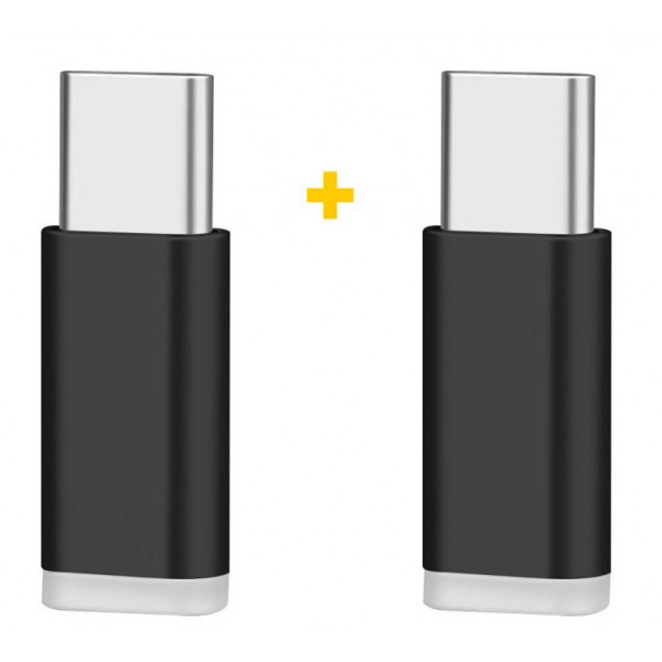 Перехідник XOKO AC-010 MicroUSB - Type-C Black 2 шт. (XK-AC010-BK2)