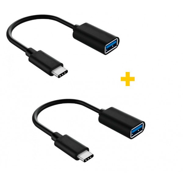 Перехідник XOKO AC-230 Type-C - USB Black 2 шт. (XK-AC230-BK2)