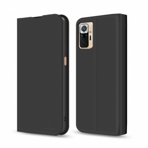 Чохол для смартфону MakeFuture Flip Soft-Touch PU Xiaomi Redmi Note 10 Pro Black (MCP-XRN10PBK)