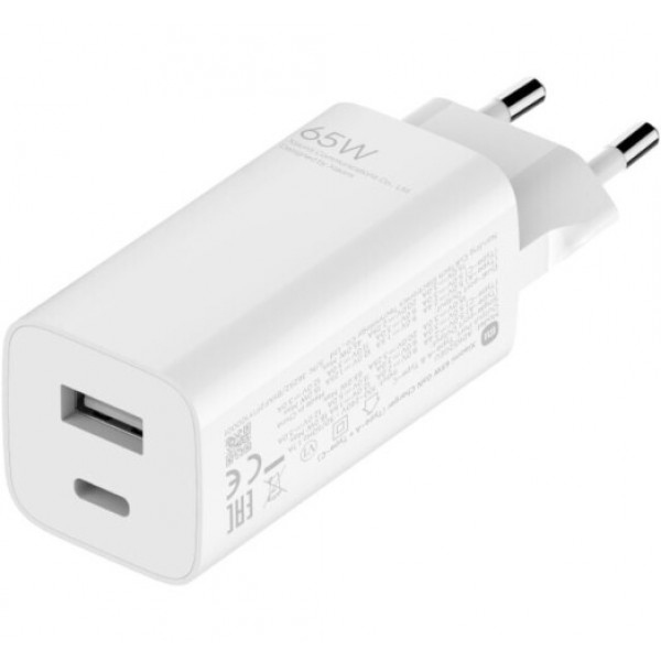 Мережевий зарядний пристрій Xiaomi 65W GaN 1A1C White (BHR5515GL)