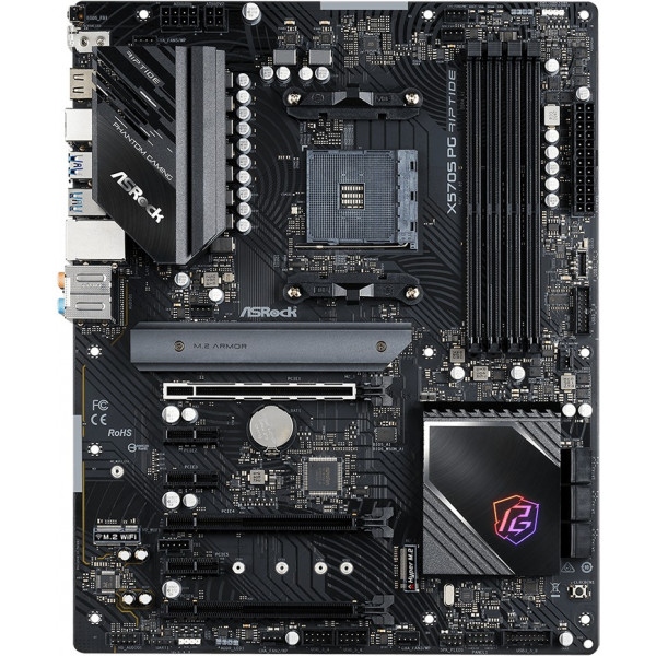 Материнська плата ASRock AMD X570 HDMI 2xM.2 (PCIe 4 .0) USB 3.2 2.5GbE LAN ATX (X570S PG RIPTIDE)
