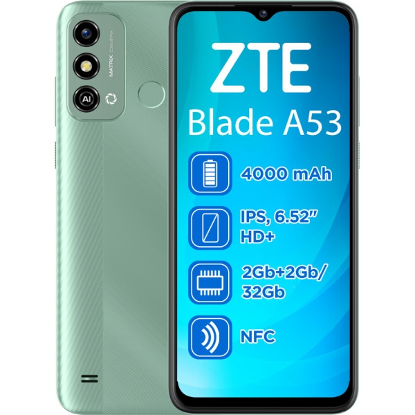 Смартфон ZTE Blade A53 2/32Gb Green