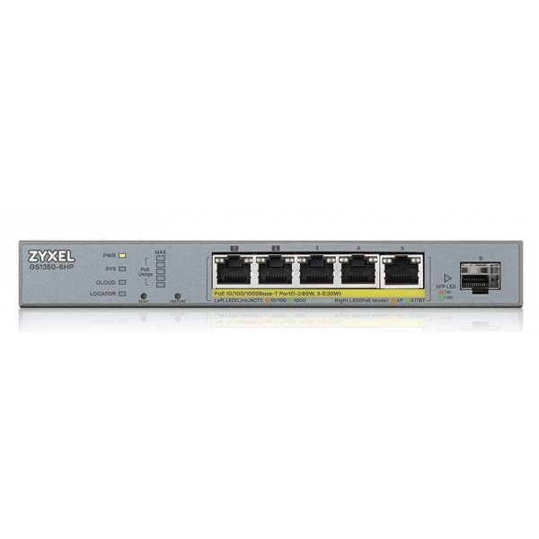 Коммутатор локальної мережі (Switch) Zyxel GS1350-6HP