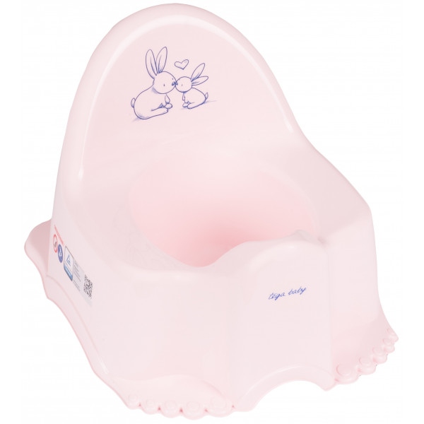 Горщик дитячий Tega Baby ЕСО Зайчики Світло-Рожевий (KR-007-104)