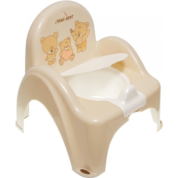 Горщик дитячий Tega Baby стільчик Ведмедики Бежевий (MS-012-119)