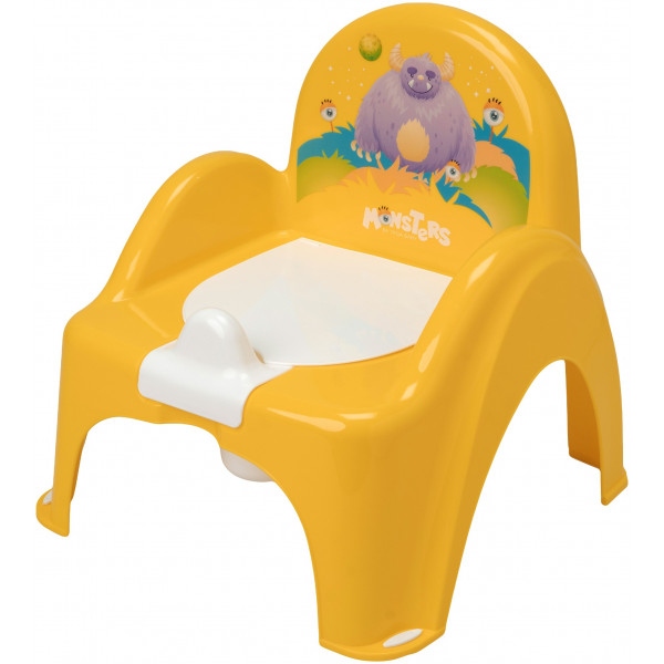 Горщик дитячий Tega Baby стільчик Монстрики, Жовтий (MN-007-124)