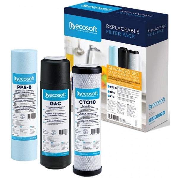Картридж системи зворотного осмосу Ecosoft 1-2-3 CHV3ECO улучшенный