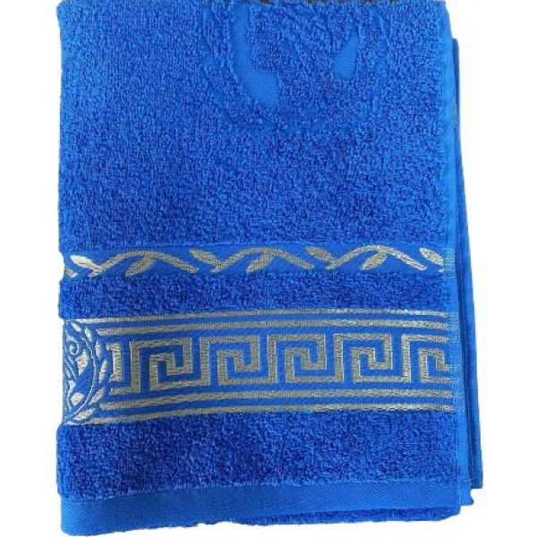 Рушник для обличчя GM Textile махровий блакитний Цезар 50х90