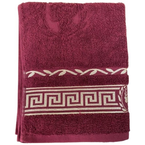 Рушник банний GM Textile махровий бордовий Цезар 70х140