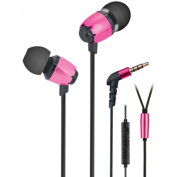 Навушники вкладиші 2E S6 Pinion Mic Magenta (2E-IES6RD)