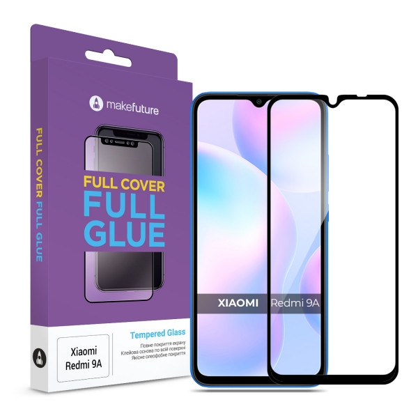Захисне скло для смартфону MakeFuture Full Cover Full Glue Xiaomi Redmi 9A (MGF-XR9A)