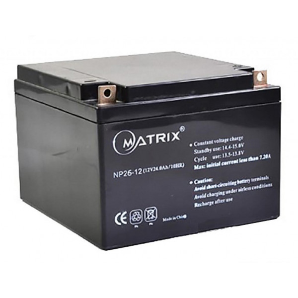 Акумулятор для ДБЖ Matrix 12V 26AH (NP26-12)