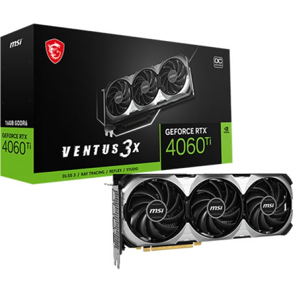 Відеокарта MSI RTX 4060 Ti VENTUS 3X 16G OC GDDR6