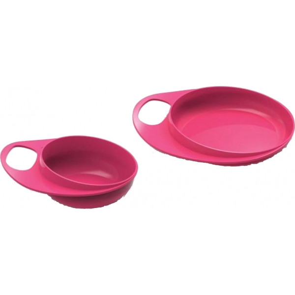 Набір тарілок для малюка Nuvita глибока і дрібна, 2 шт. рожевий (NV8461Pink)