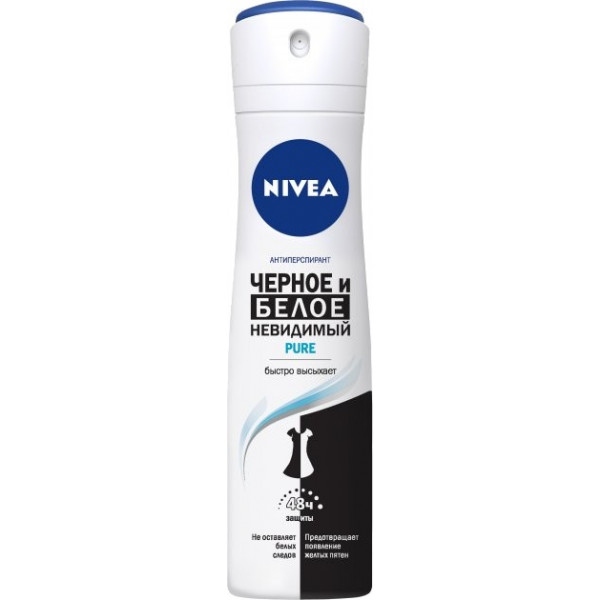 Дезодорант аерозольний NIVEA антіперсп Pure Невидимий захист 150мл