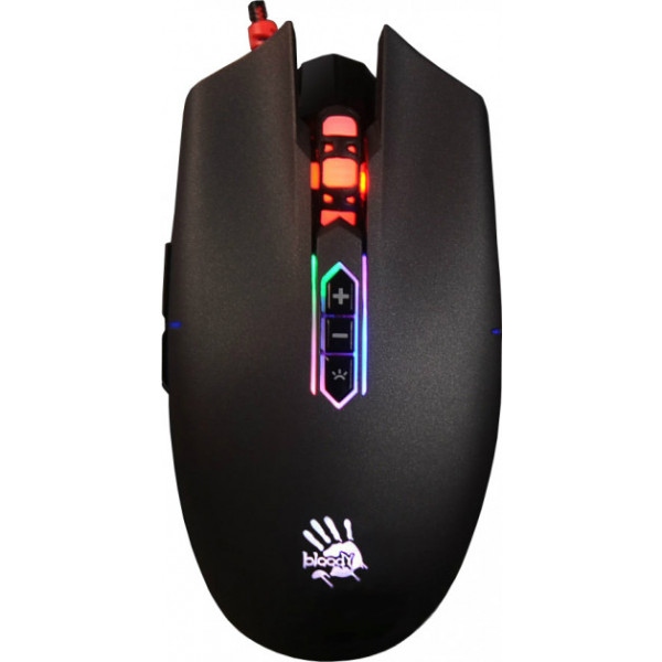 Миша дротова ігрова Bloody Q80  Neon XGlide Black USB