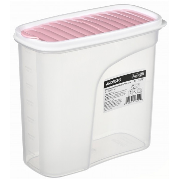 Ємність для сипучих Ardesto Fresh Pink 1.8 л (AR1218PP)