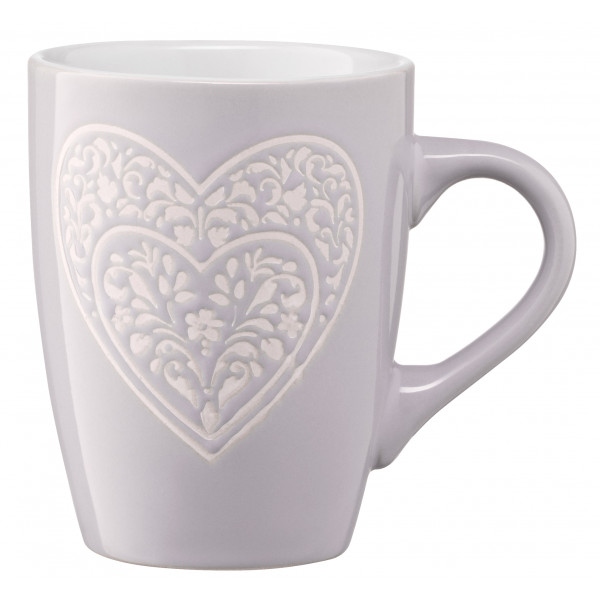 Чашка Ardesto Heart 330 мл Grey (AR3467GR)