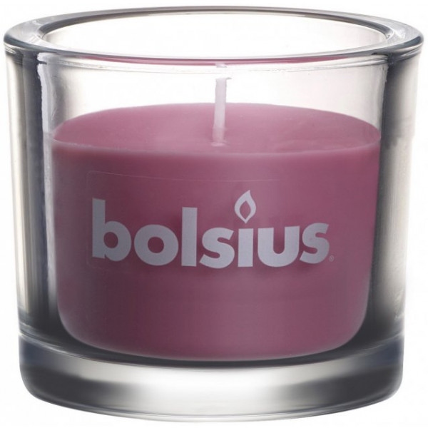 Свічка скло Bolsius 80/92 Старий рожевий