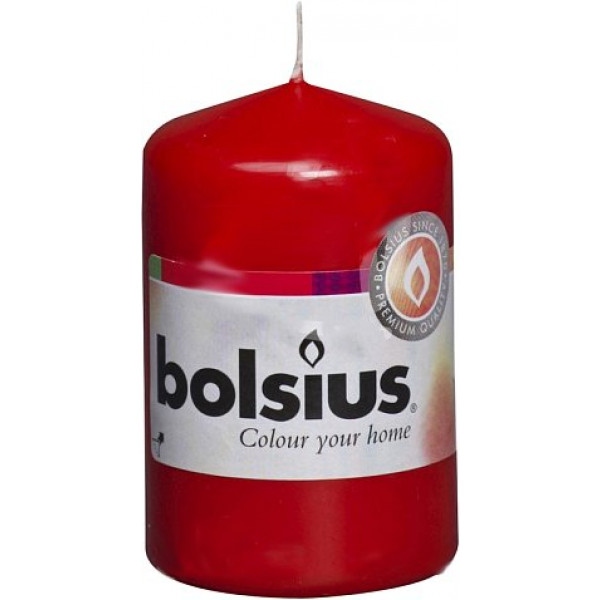 Свічка декоративна Bolsius Червона 80/50