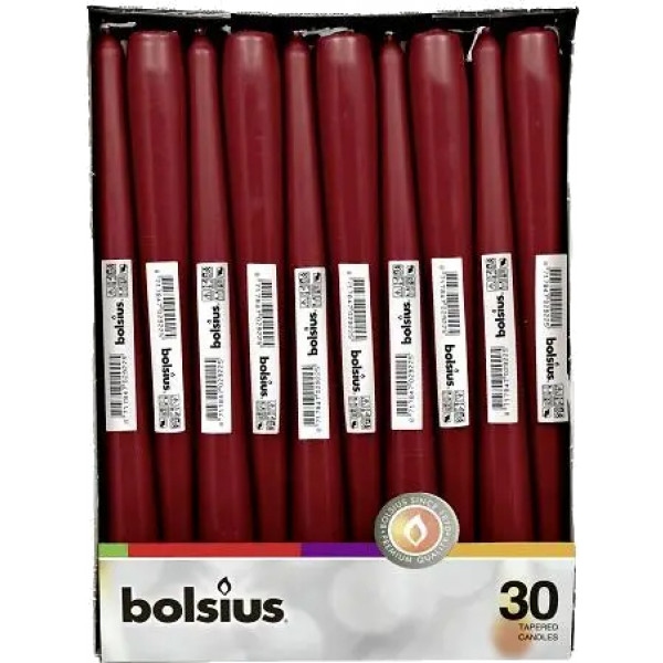 Свічка конусна Bolsius Бордо 245/24, 30шт (359744.1)