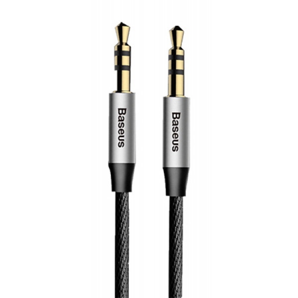Кабель 3.5 мм -3.5 мм Baseus Jack 3.5mm Yiven Audio Cable M30 M/M 1.5m Silver/Black (CAM30-CS1)