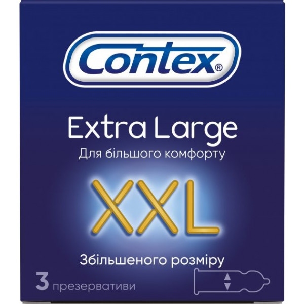 Презервативи Contex Extra Large XXL 3 шт. (5060040300077)