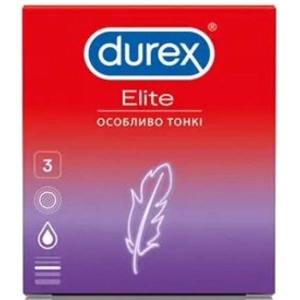 Презервативи Durex Elite 3 шт. (5010232954236)