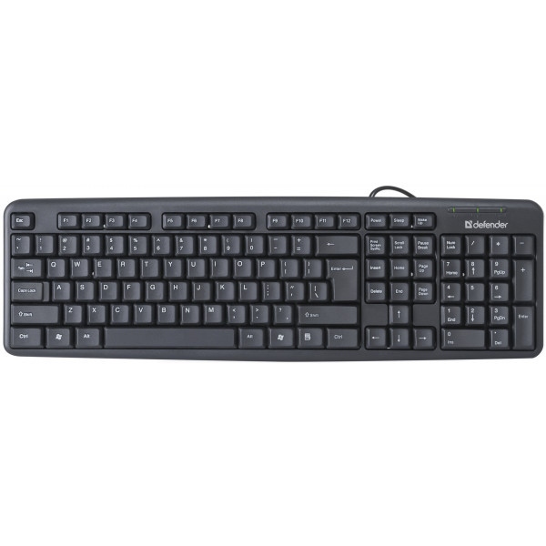 Клавіатура дротова Defender Element HB-520 B UA USB Black (45529)