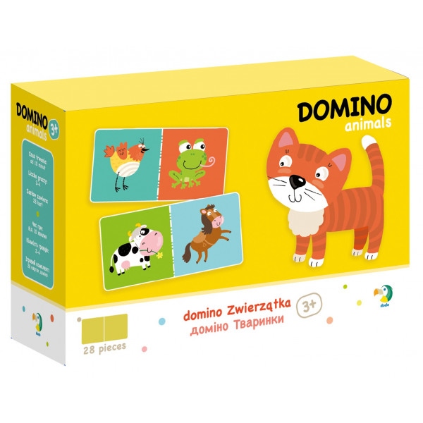 Настільна гра класична (3-4 роки) Dodo Доміно Тваринки (300137)