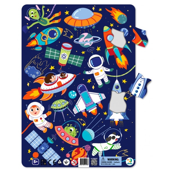 Пазли картонні (5-7 років) Dodo з рамкою Космос (R300220)